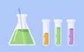 Lab chemical tubes vector set