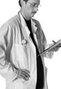 Lab Coat Man with Stethoscope