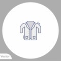 Lab coat vector icon sign symbol