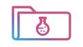 Lab Data Folder Icon: Scientific Documentation, vector design Generative AI Royalty Free Stock Photo