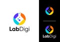 lab digital technology colorful logo vector design Royalty Free Stock Photo