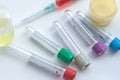 Lab equipments : Bottle vaccine, Blood tube,needle,Syring, urine