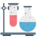 Lab Experiment Color Isolated Vector Icon that can be easily modified or edit Royalty Free Stock Photo