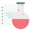 Lab Experiment Color Isolated Vector Icon that can be easily modified or edit Royalty Free Stock Photo