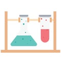 Lab Experiment Color Isolated Vector Icon that can be easily modified or edit Royalty Free Stock Photo