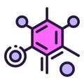 Lab experiment icon outline vector. Gene baby