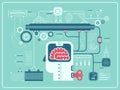 Lab experiment infographic in flat design