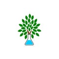 Lab Farm Science Creative Tree Logo Royalty Free Stock Photo