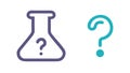 Lab Flask Question of Discovery Icon, vector design Generative AI Royalty Free Stock Photo