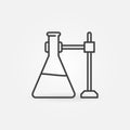 Lab Flask vector concept thin line icon or sign Royalty Free Stock Photo