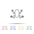Lab frog multi color style icon. Simple thin line, outline vector of sciense icons for ui and ux, website or mobile application Royalty Free Stock Photo