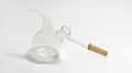 Lab glass pipettes: eyedropper with brown rubber tube attached