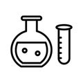Lab glassware Vector icon which can easily modify or edit Royalty Free Stock Photo