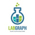 Lab Graph Logo Vector Royalty Free Stock Photo