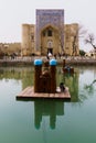 Lab-i Hauz pond in Bukhara Royalty Free Stock Photo