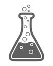 Flask with solution. Lab graphic symbol