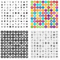 100 lab icons set vector variant