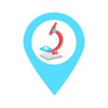 Lab location map pin pointer icon. Element of map point for mobile concept and web apps. Icon for website design and app developme Royalty Free Stock Photo