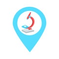 Lab location map pin pointer icon. Element of map point for mobile concept and web apps. Icon for website design and app developme