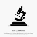 Lab, Microscope, Science, Zoom Solid Black Glyph Icon Royalty Free Stock Photo