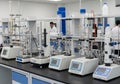 The lab is organized and equipped for detailed scientific experiments and Royalty Free Stock Photo