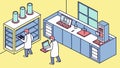 Lab scientists conducting experiments, modern research facility, vector design Generative AI Royalty Free Stock Photo