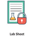 Lab Sheet Isolated and Vector Icon for Technology Royalty Free Stock Photo