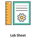Lab Sheet Isolated and Vector Icon for Technology Royalty Free Stock Photo