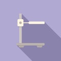 Lab stand icon flat vector. Scientist research