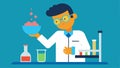 A lab technician carefully measures and mixes different chemicals to create a solution for testing on brain cells