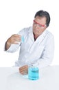Lab Technician wearing safety glasses Royalty Free Stock Photo
