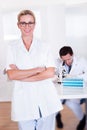 Lab technicians at work in a laboratory Royalty Free Stock Photo