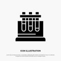 Lab, Test, Chemistry, Science Solid Black Glyph Icon