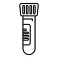 Lab test tube icon outline vector. Science tube dna Royalty Free Stock Photo