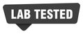 lab tested black sign isolated on transpatent background. lab tested sticker Royalty Free Stock Photo