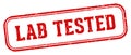 lab tested stamp. lab tested rectangular stamp on white background Royalty Free Stock Photo