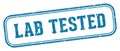 lab tested stamp. lab tested rectangular stamp on white background Royalty Free Stock Photo