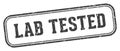 lab tested stamp. lab tested rectangular stamp on white background Royalty Free Stock Photo