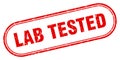 lab tested stamp. rounded grunge textured sign. Label Royalty Free Stock Photo