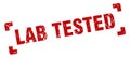 lab tested stamp. square grunge sign isolated on white background Royalty Free Stock Photo