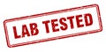lab tested stamp. square grunge sign on white background Royalty Free Stock Photo
