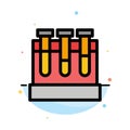 Lab, Tubs, Test, Education Abstract Flat Color Icon Template Royalty Free Stock Photo