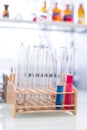 Lab worker`s hands while at work at a research center in a lab Royalty Free Stock Photo