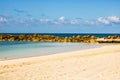 Labadee Island, Haiti. Exotic wild tropical beach with white sand and clear turquoise water Royalty Free Stock Photo