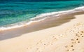 Labadee Island, Haiti. Exotic wild tropical beach with white sand and clear turquoise water Royalty Free Stock Photo