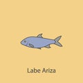 labe ariza 2 colored line icon. Simple purple and gray element illustration. labe ariza concept outline symbol design from fish se