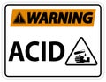Label Acid Warning Sign On White Background Royalty Free Stock Photo