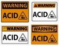 Label Acid Warning Sign On White Background Royalty Free Stock Photo