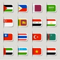 Label - Asian Flags