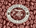 Label or banner for arabica premium coffee Royalty Free Stock Photo